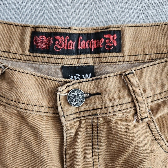 Blac Lacquer Straight Stretch Denim Gray Jeans No Tag measured Size 35x30 - Picture 8 of 16